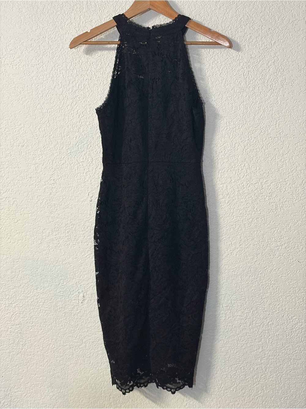 Allegra K women’s Black Lace Halter sheath formal elegant Dress - Picture 6 of 9